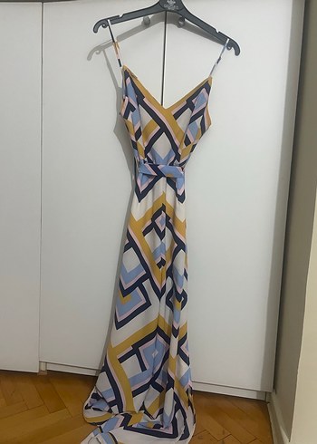 Bohem Çok Renkli Uzun Askılı tulum - Görsel 3