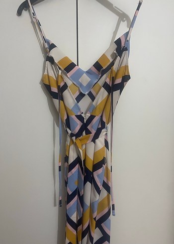 Bohem Çok Renkli Uzun Askılı tulum - Görsel 2