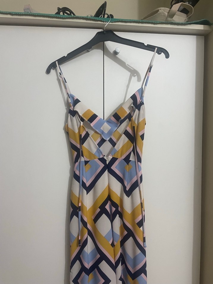 Bohem Çok Renkli Uzun Askılı tulum - Görsel 5