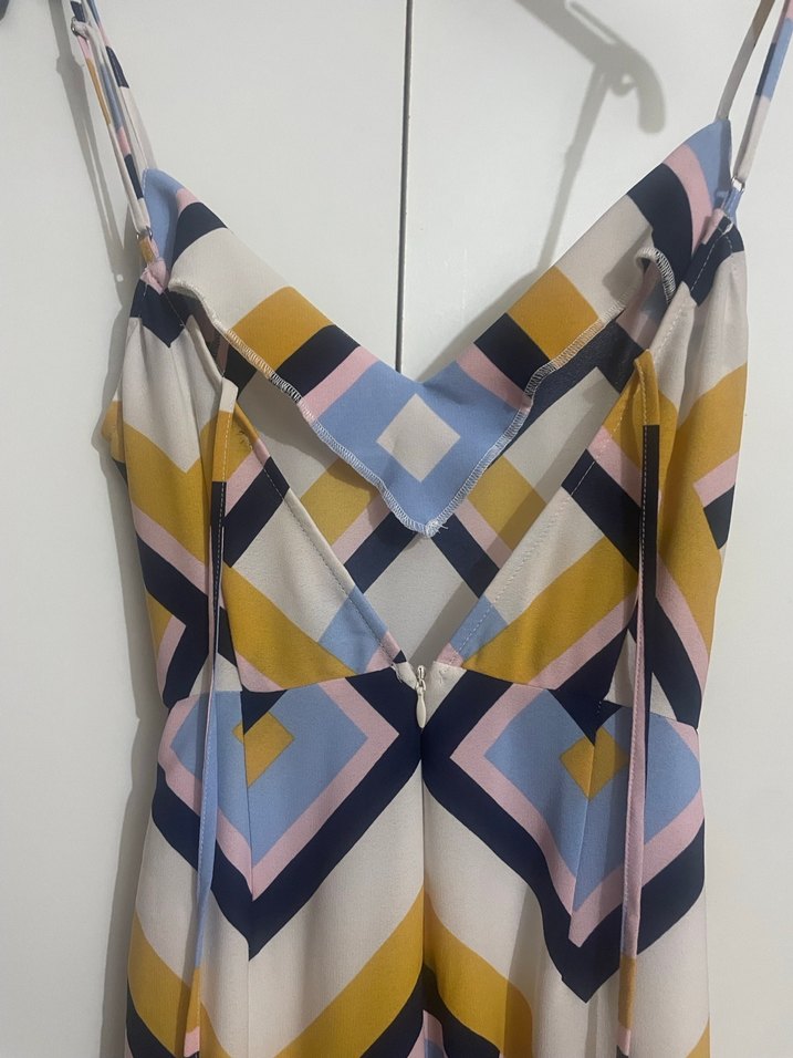 Bohem Çok Renkli Uzun Askılı tulum - Görsel 4