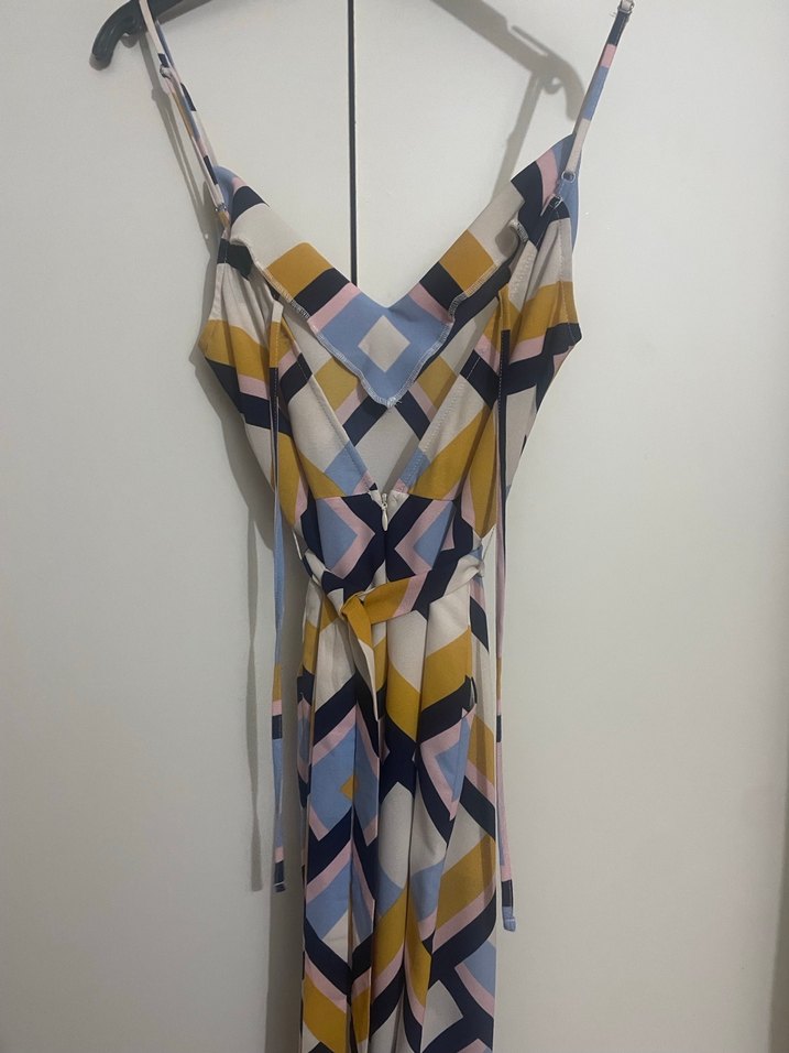 Bohem Çok Renkli Uzun Askılı tulum - Görsel 2