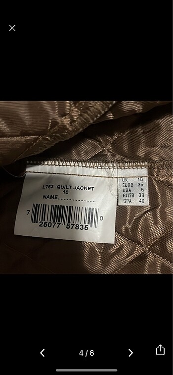 m Beden camel Renk Barbour Ceket