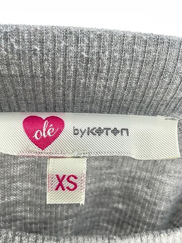 xs Beden gri Renk Koton Bluz %70 İndirimli.