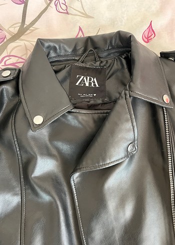 m Beden Kadın Siyah Deri Biker Ceket