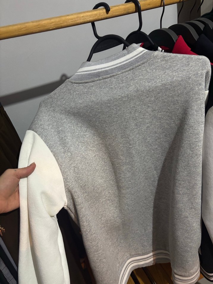 Gri Kadın Düğmeli Spor Ceket - Görsel 2