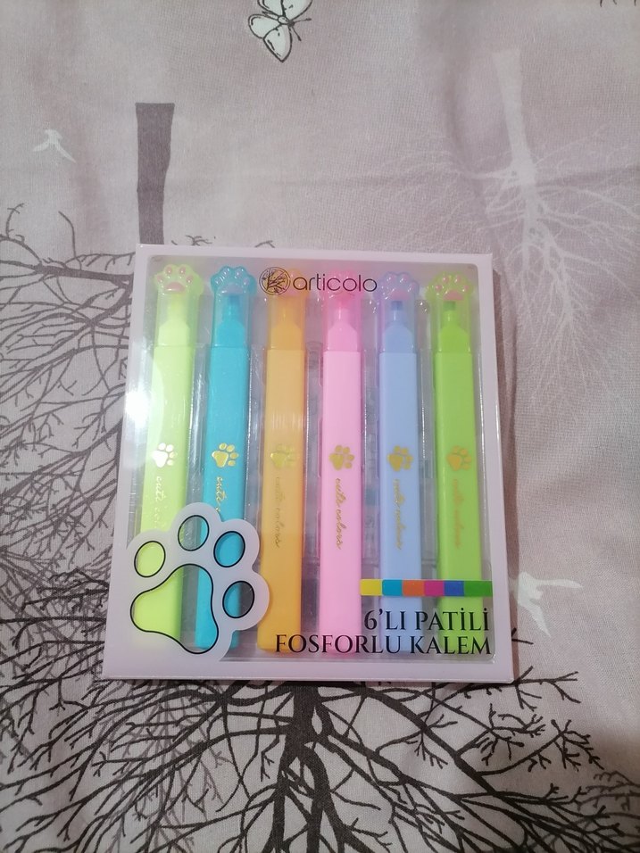 6'lı Pastel Renkli Fosforlu Kalem Seti - Görsel 2