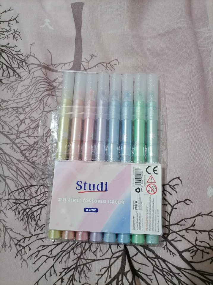 i 8 Renk Pastel Fosforlu Kalem Seti - Görsel 2