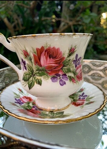 Royal albert antika fincan çiçekli - Görsel 5