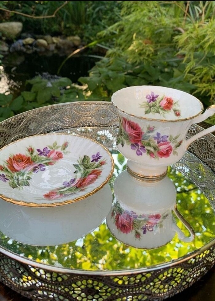 Royal albert antika fincan çiçekli - Görsel 2