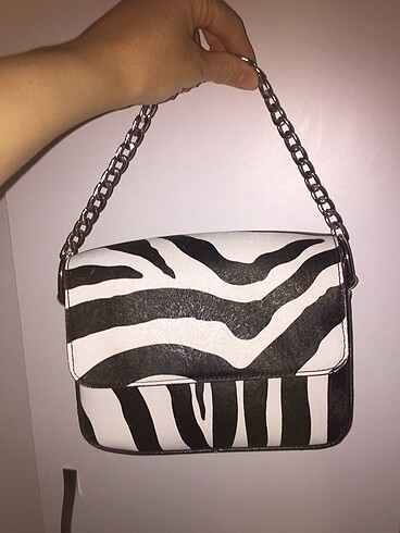 Zebra desenli çanta