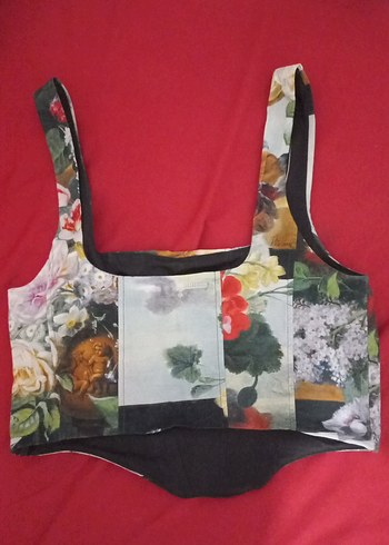 Stradivarius Çiçek Desenli Kemerli Straplez Büstiyer