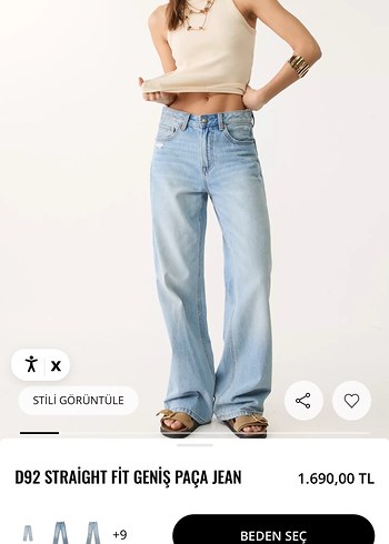Stradivarius D92 Bol Paça Jean