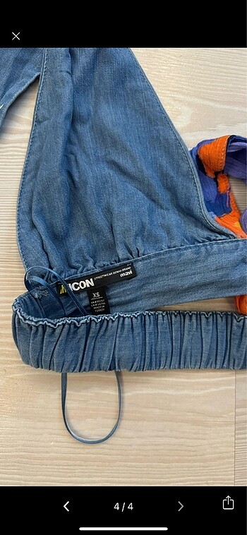 xs Beden mavi Renk Mavi Crop