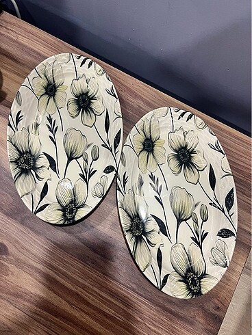 Porselen İkili Oval Tabak