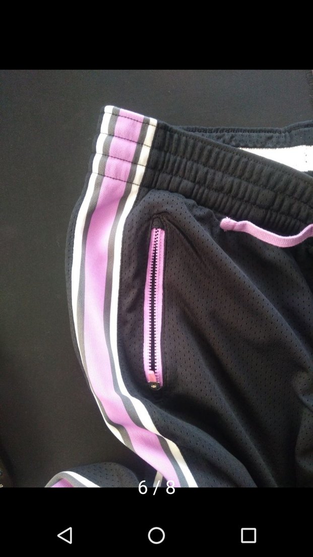 Kızlar için Fermuarlı Siyah-Pembe Eşofman Altı - Görsel 2