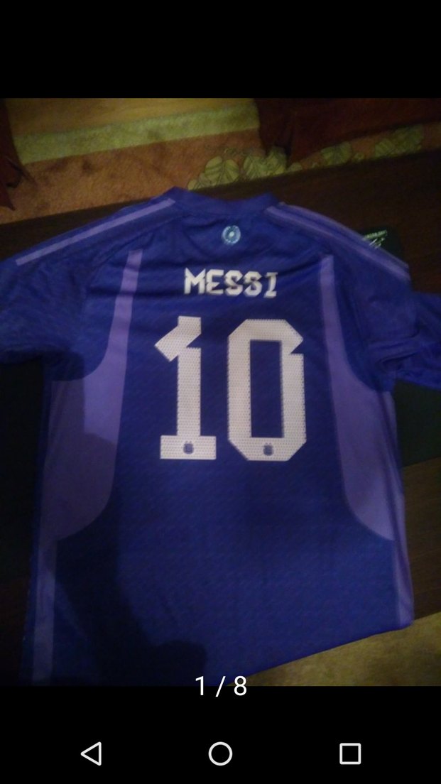 Erkek Mor Kısa Kollu Messi Forma - Görsel 5