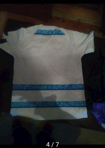 Beyaz Baskılı Kısa Kollu Erkek Forma - Görsel 4