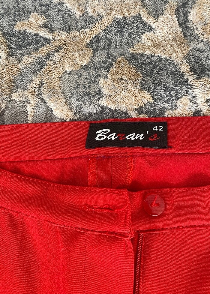 Kırmızı kumaş pantolon ???? - Görsel 3