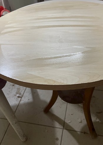 Bej Yuvarlak Mdf tezgah üstü 60 cm - Görsel 4