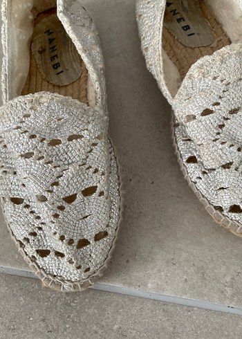 Dantel Detaylı Kadın Beyaz Espadril - Görsel 2