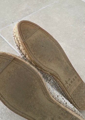 Dantel Detaylı Kadın Beyaz Espadril - Görsel 4