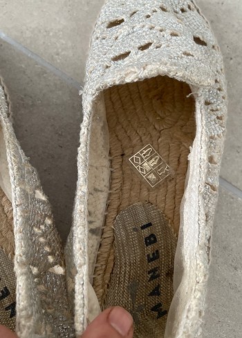 Dantel Detaylı Kadın Beyaz Espadril - Görsel 9