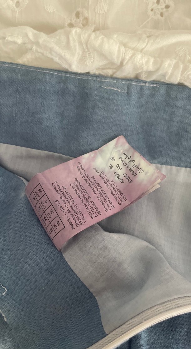 Mavi Tie-Dye Mini Eteği - Görsel 5