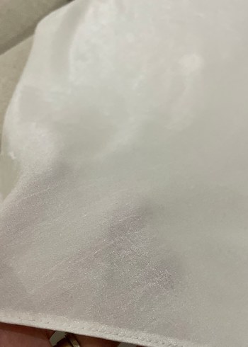 Kadın Beyaz Kolsuz ipek Atlet - Görsel 4