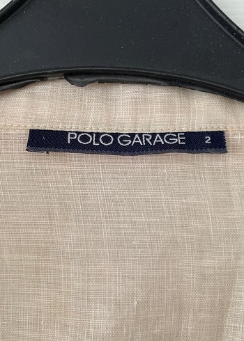 Bej Keten Düğmeli Kadın Gömlek - Görsel 2