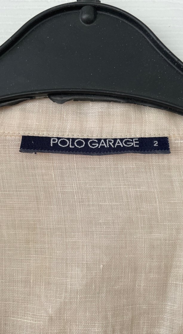 Bej Keten Düğmeli Kadın Gömlek - Görsel 2