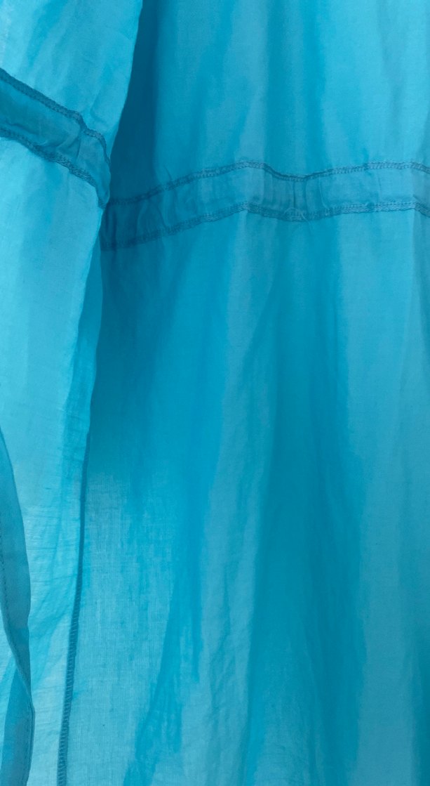 Püsküllü Turkuaz Uzun Bohem Kadın Kimono - Görsel 3