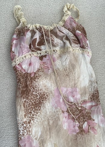 Bayan  Bohem Straplez Elbise - Görsel 3