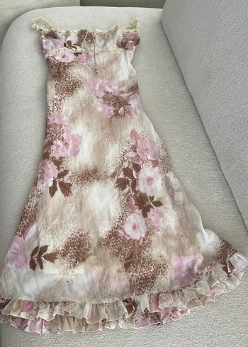 Bayan  Bohem Straplez Elbise - Görsel 2