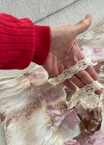 Bayan  Bohem Straplez Elbise - Görsel 8