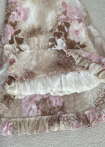 Bayan  Bohem Straplez Elbise - Görsel 5