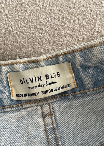 Mavi Pastel Renkli Kadın Salaş uzun Kot Şort - Görsel 5