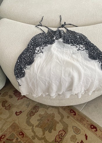 Nakışlı Uzun Askısız Hamile Geceliği - Görsel 3