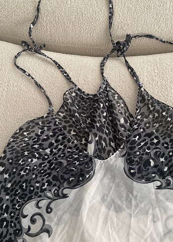 Nakışlı Uzun Askısız Hamile Geceliği - Görsel 2