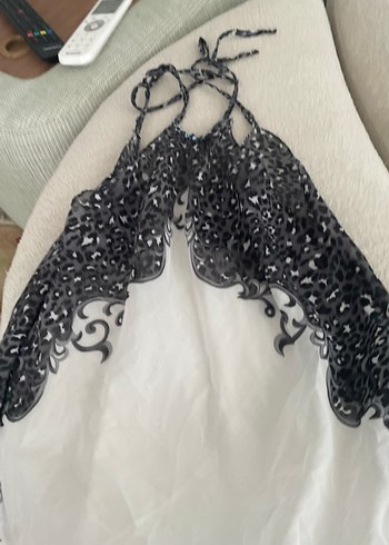 Nakışlı Uzun Askısız Hamile Geceliği - Görsel 7