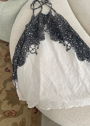 Nakışlı Uzun Askısız Hamile Geceliği - Görsel 4