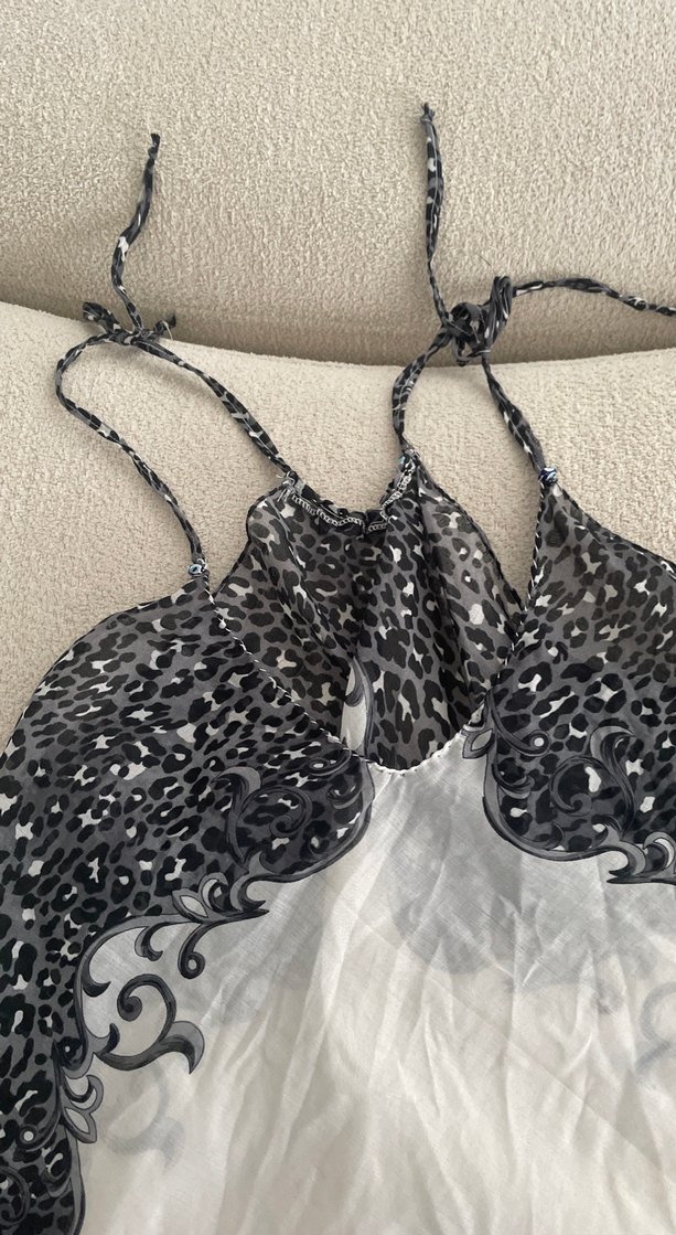 Nakışlı Uzun Askısız Hamile Geceliği - Görsel 2