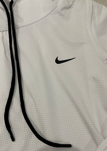 Nike Pro Beyaz Yarım Fermuarlı Sweatshirt - Görsel 2