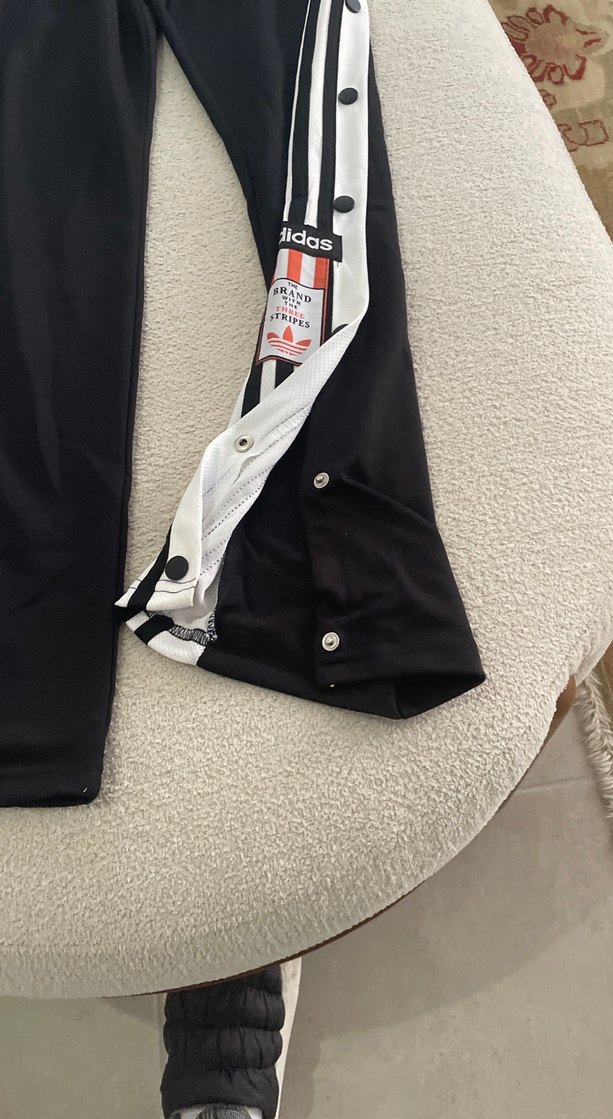 Siyah Beyaz Çizgili Kadın Eşofman Altı - Görsel 5