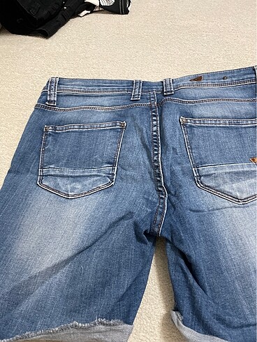 Bayan kot şort - Görsel 5