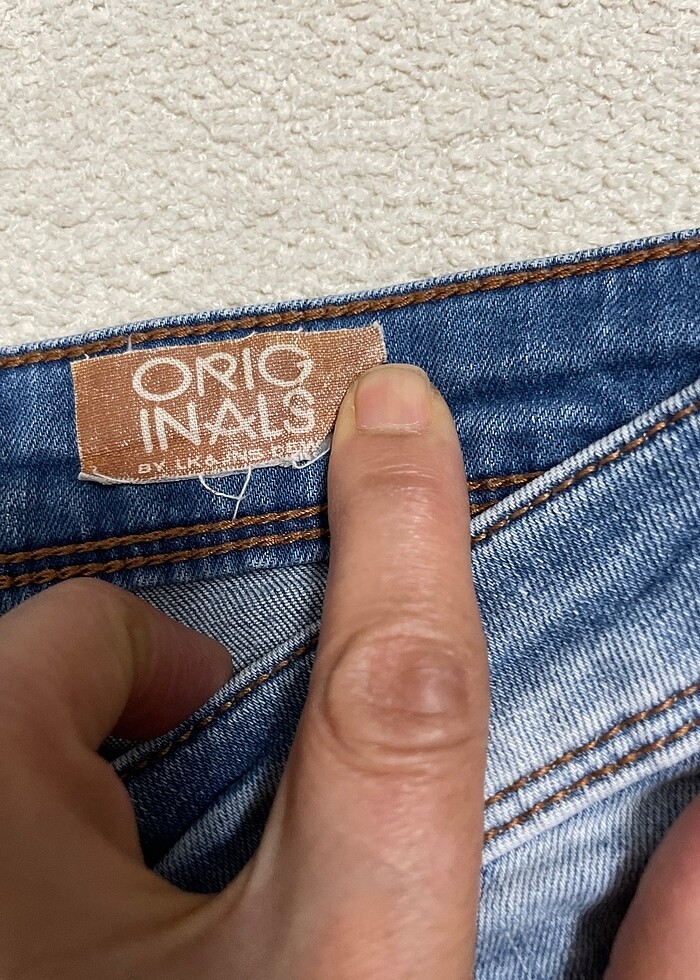 Bayan kot şort - Görsel 3