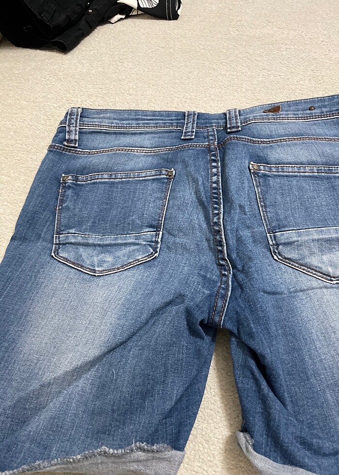 Bayan kot şort - Görsel 5