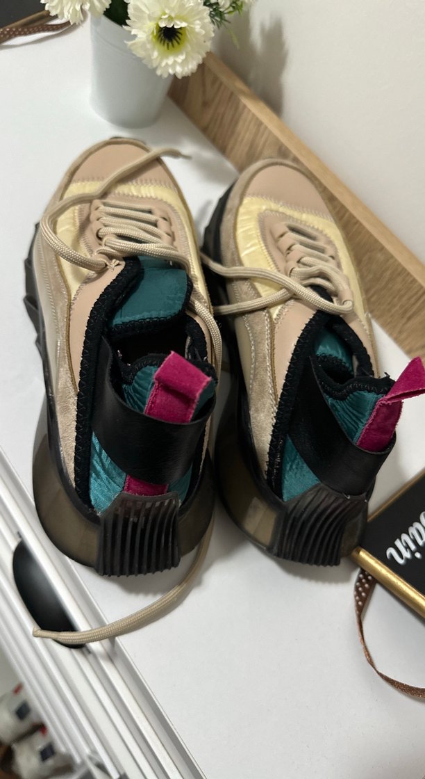 Kahverengi Bağcıklı Kadın Spor Ayakkabı - Görsel 3