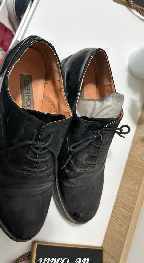 Siyah Deri Stiletto Topuklu Kadın Klasik Ayakkabı - Görsel 2