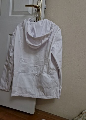 m Beden Beyaz Fermuarlı Erkek Sweatshirt Ceket