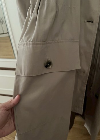 LC Waikiki Bej Midi Kadın Trençkot, Düğmeli, Uzun Kollu